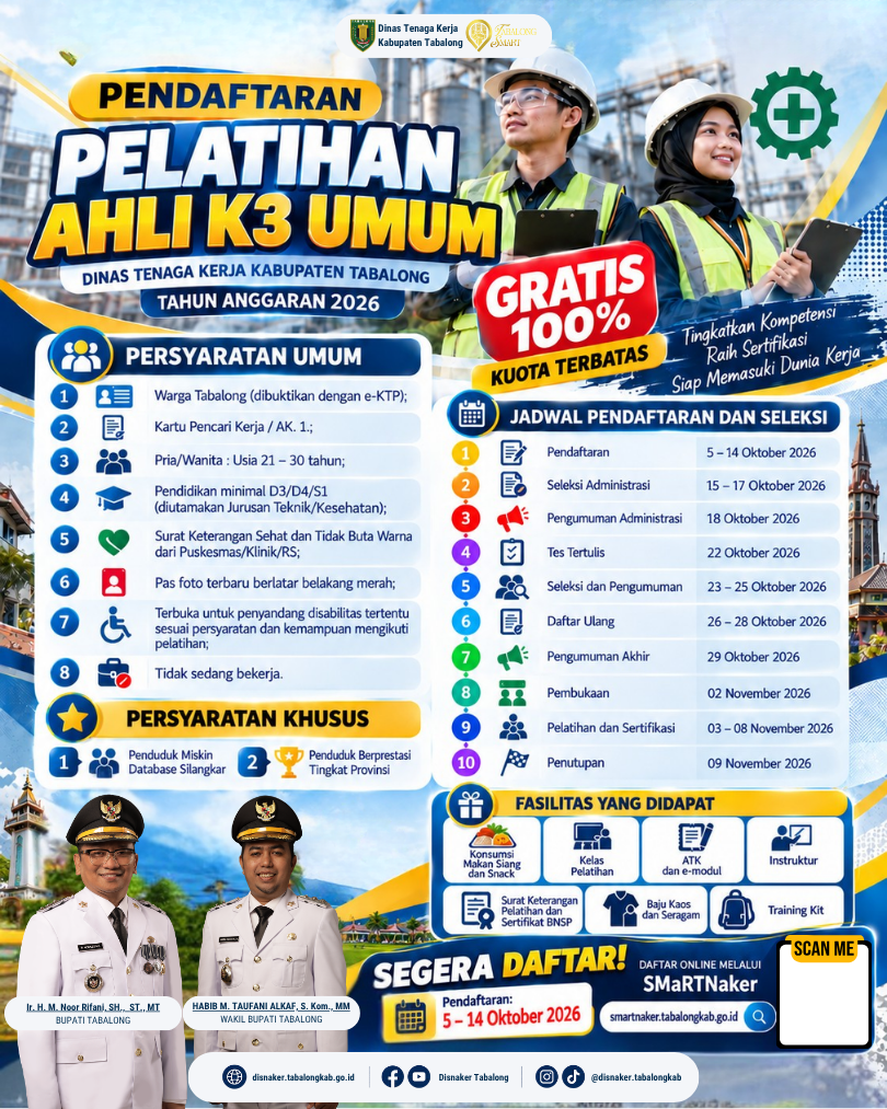 PELATIHAN DAN SERTIFIKASI AHLI K3 UMUM 2026